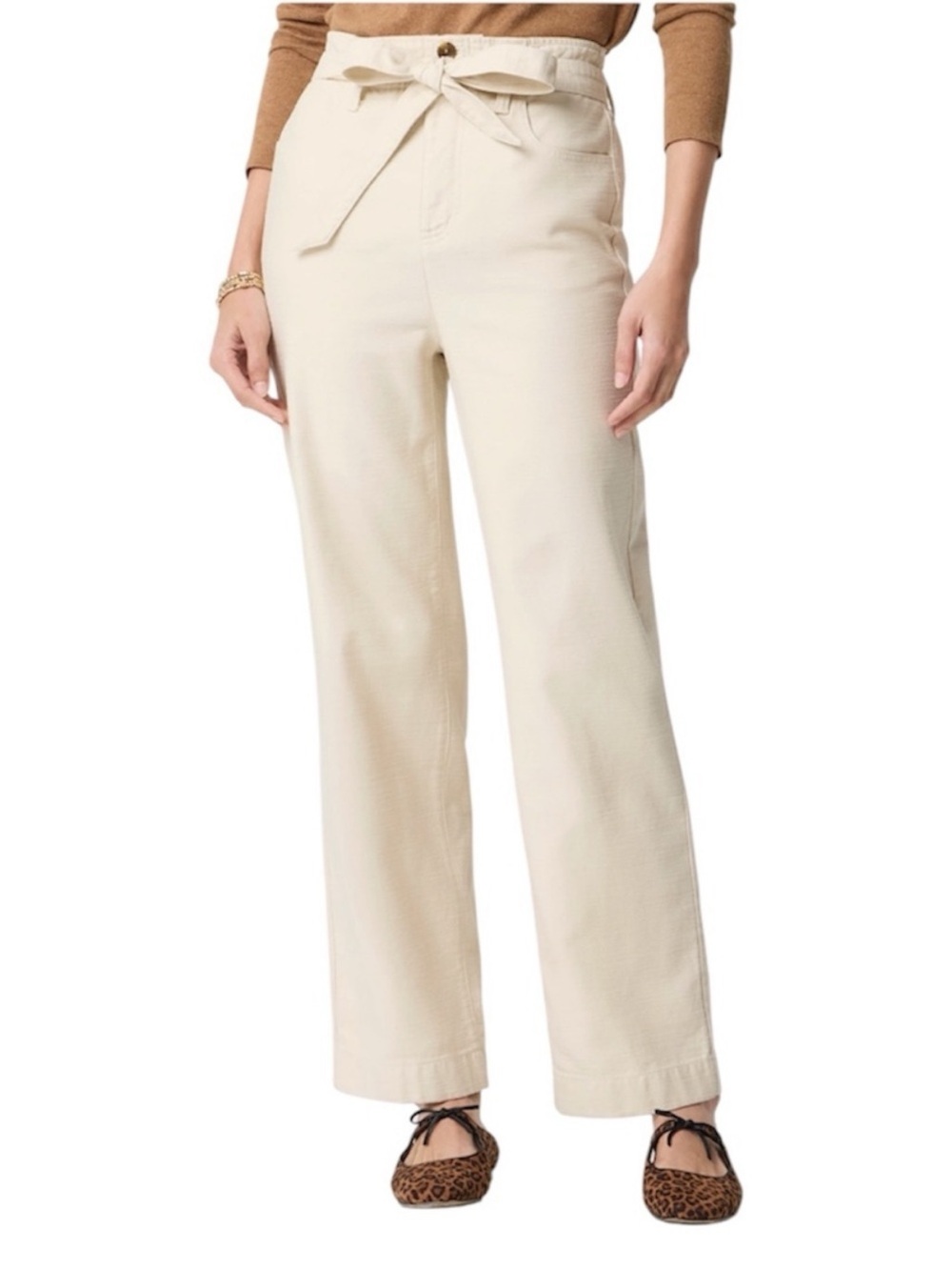 J. Crew Twill paper bag full length pant